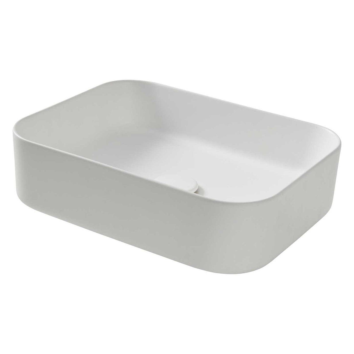 GoodHome Tekapo Matt White Rectangular Counter top Basin (W)45cm - Image 3