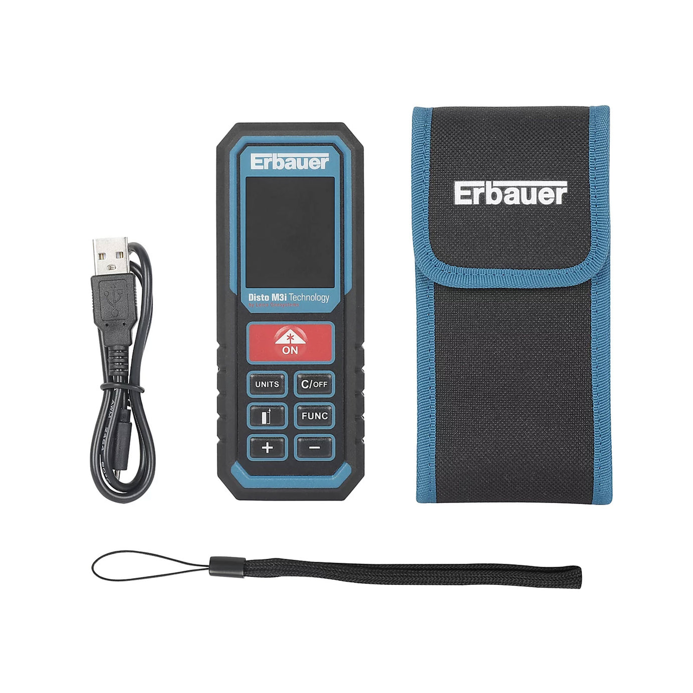 Erbauer Laser Distance Measurer 60m Bluetooth USB-C Rechargeable IP54 - Image 1