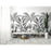 Wallpaper Mural Tropical Palm Leaves Black White Repeatable Removable 159x280 cm - Image 2