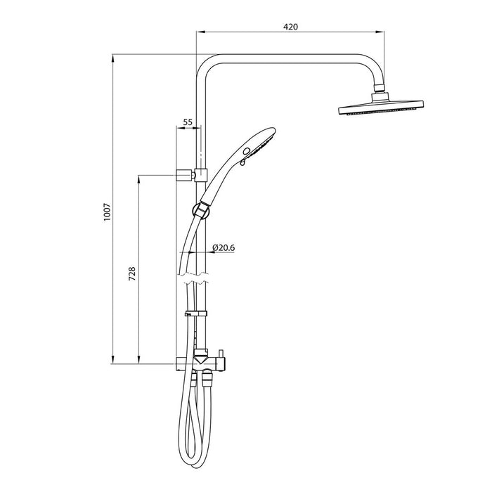 Electric Mixer Shower Chrome 5-Spray Pattern Round Twin Head Bathroom 9.5kW - Image 4