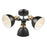 Ceiling Light 3 Lamp LED Steel Black Round Adjustable Shades Dimmable Modern - Image 1