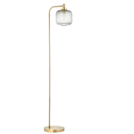 Floor Lamp Satin Gold Effect 1 Way E27 Modern Living Room Bedroom 15W H1507mm - Image 1