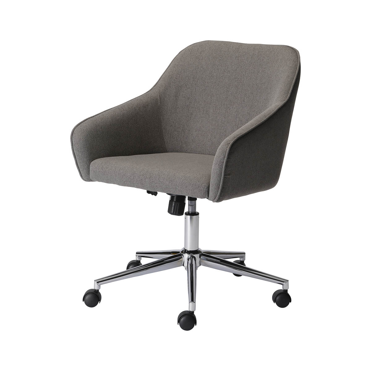Arvor Office Chair Dark Grey Linen Effect Adjustable (H)945mm (W)620mm (D)640mm - Image 1