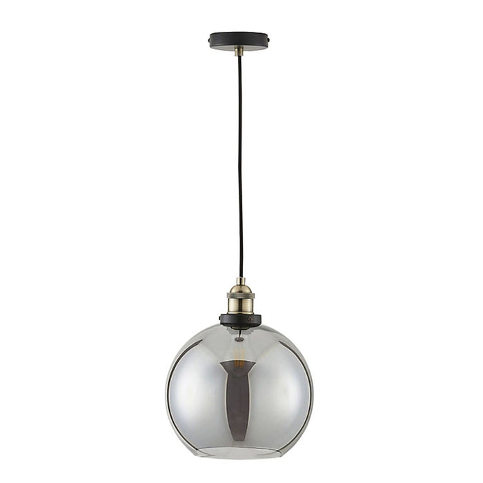 Inlight Ceiling Light Pendant Black Smoke Tinted Effect Hanging IP20 Dia 250mm - Image 4