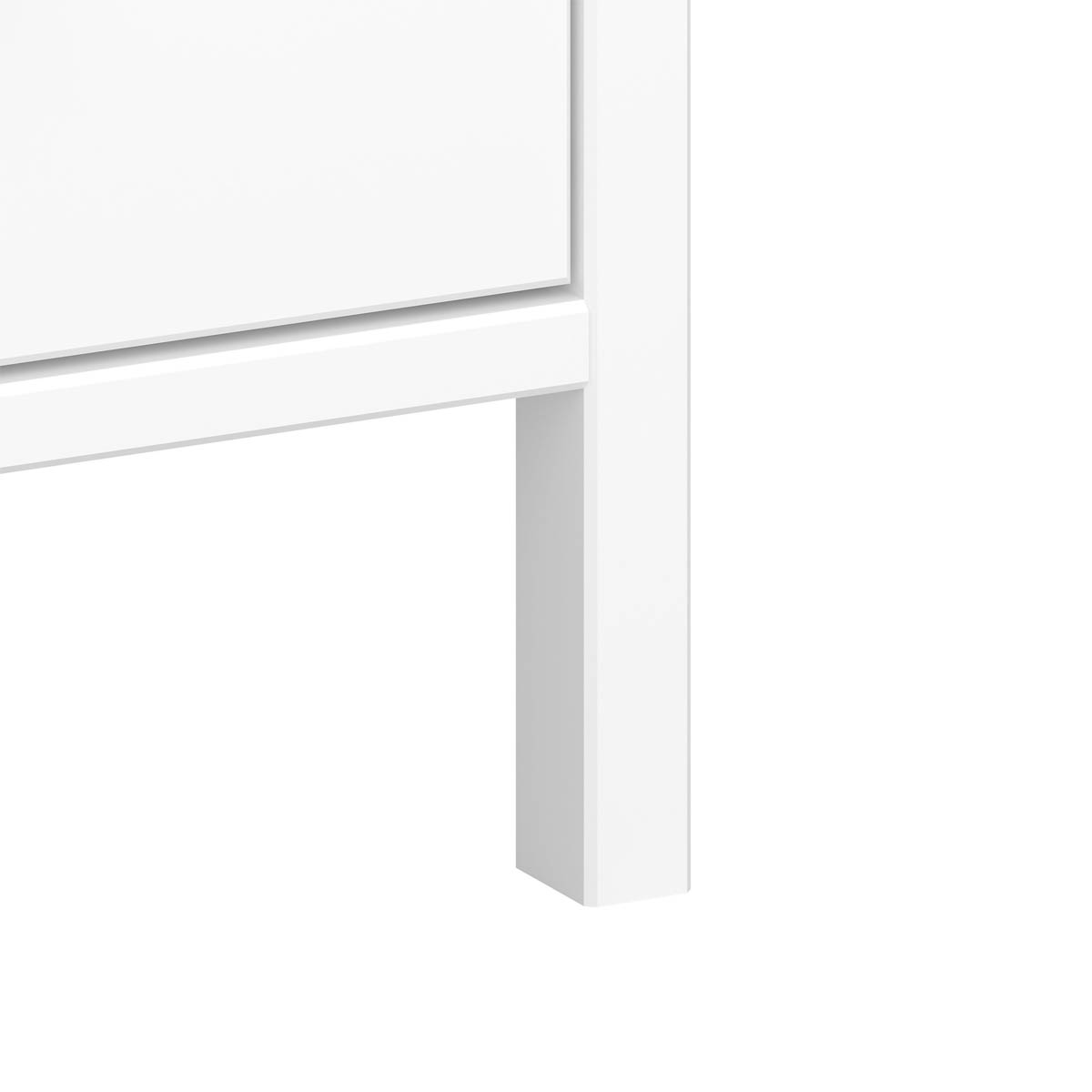 Valenca Chest of Drawers 3 Drawer Satin White MDF Wide (H)840 (W)800 (D)410mm - Image 3
