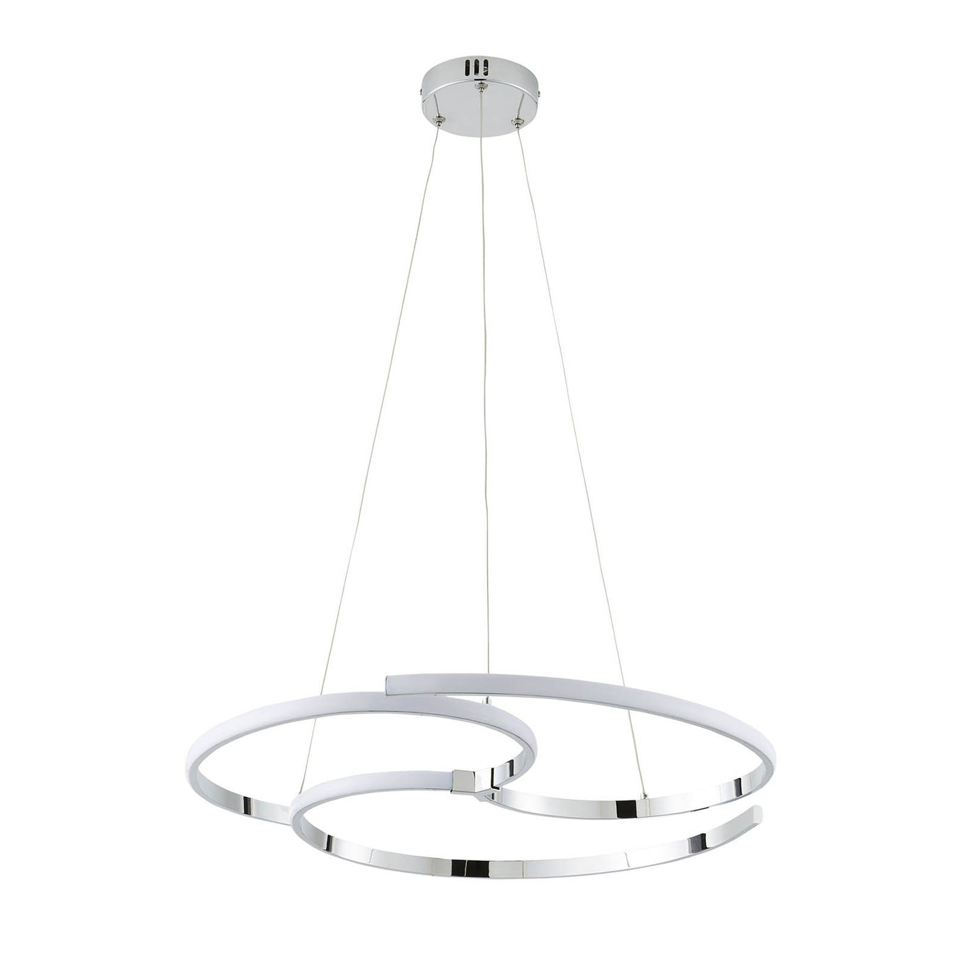 LE Ceiling Light Plastic Chrome Hanging Adjustable Height Modern Livingroom - Image 4