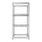 Shelving Unit 4 Tier Matt Silver Galvanised Steel Adjustable (H)1600mm (W)750mm - Image 3