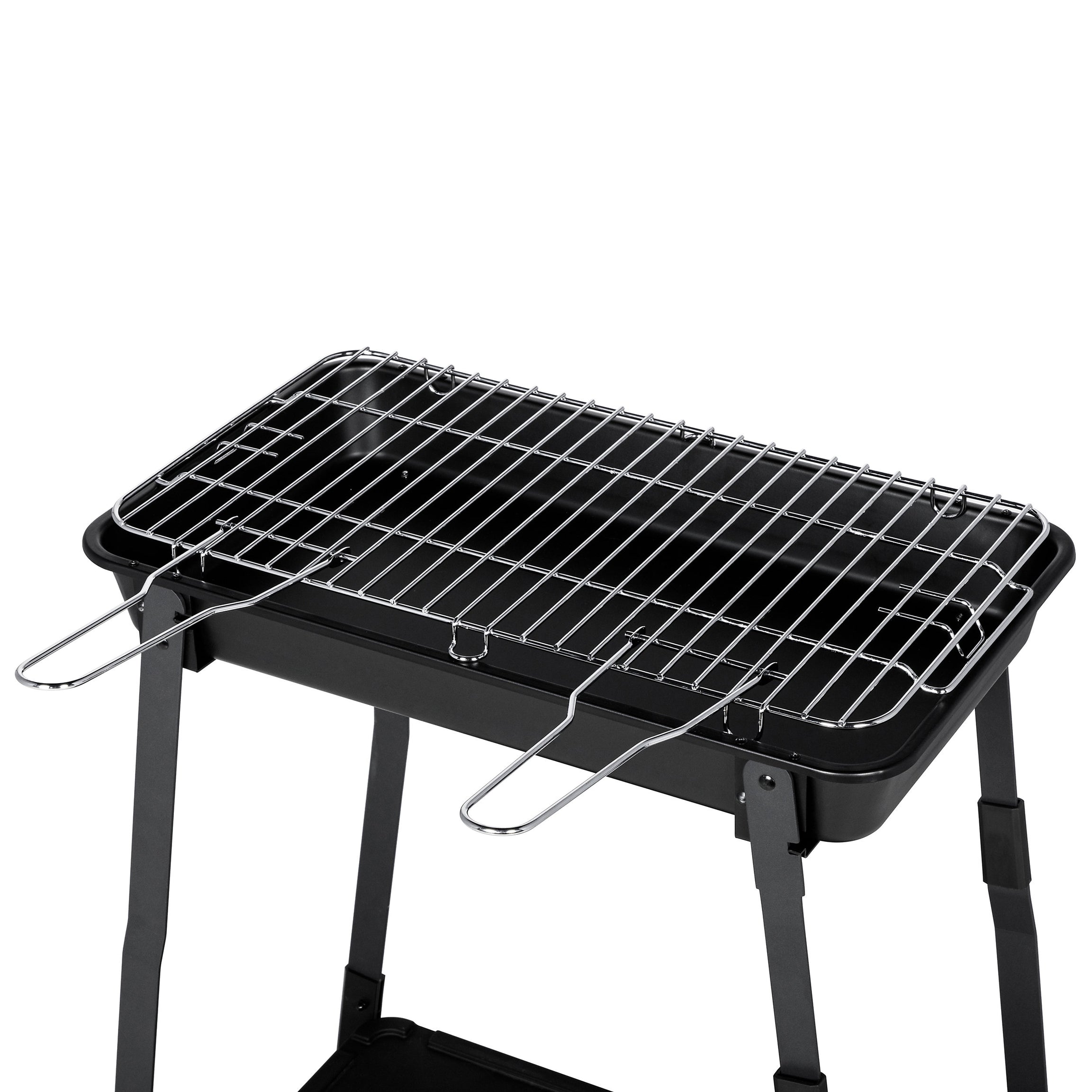 Garden Charcoal BBQ Black Portable Outdoor Barbecue Grill Compact Foldable - Image 6