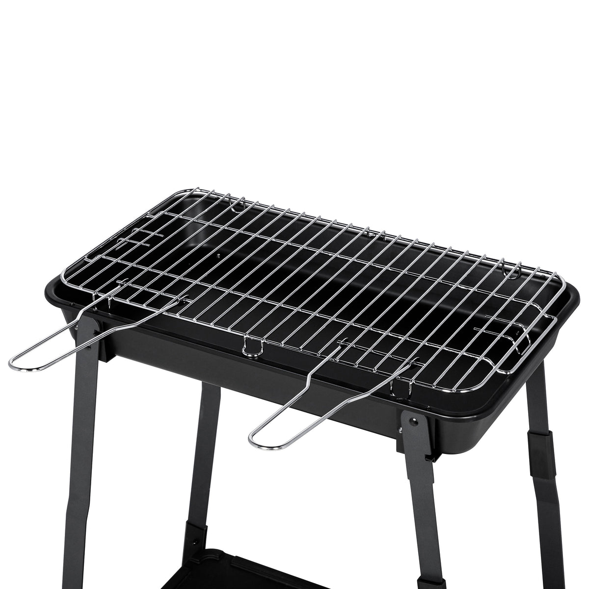 Garden Charcoal BBQ Black Portable Outdoor Barbecue Grill Compact Foldable - Image 6