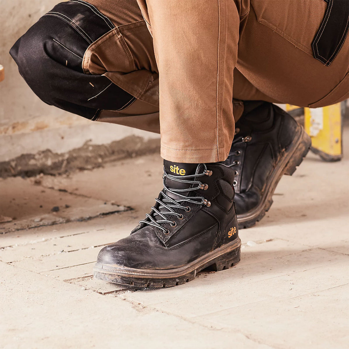 Site Safety Boots Mens Standard Fit Black Steel Toe Work Shoes Size 11 Marble2.0 - Image 7