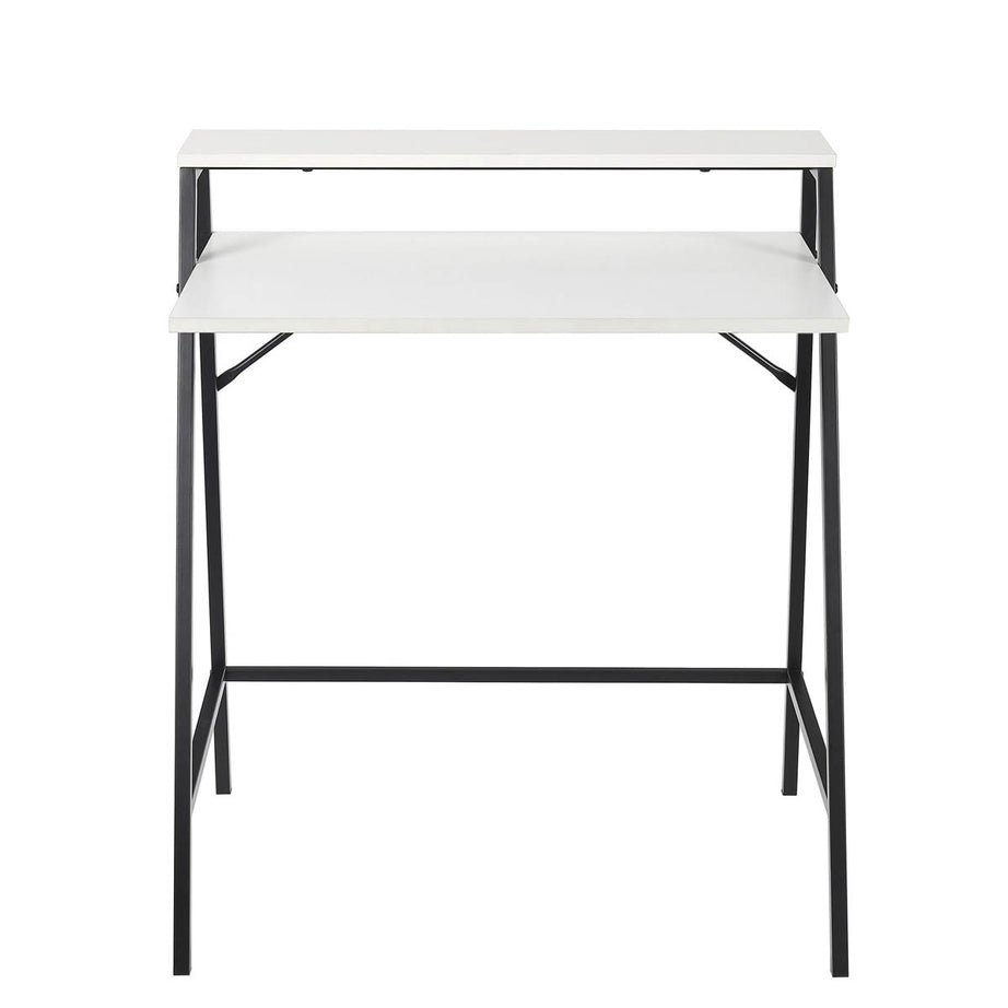 Manera Two Shelf Desk Matt White Compact MDF Durable (H)840 (W)740 (D)515mm - Image 3