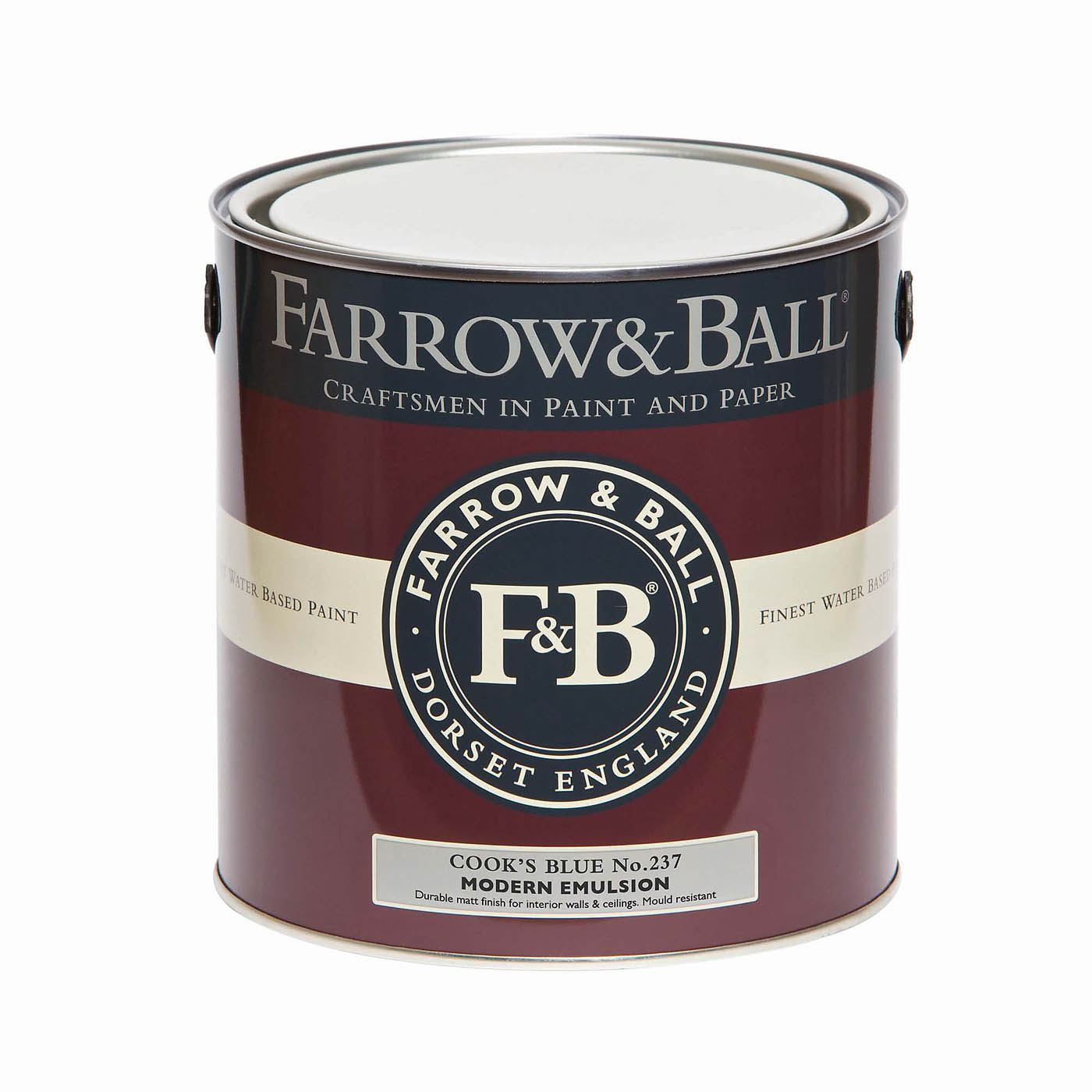 Farrow & Ball Modern Cook's Blue No.237 Matt Emulsion paint, 2.5L - Image 3