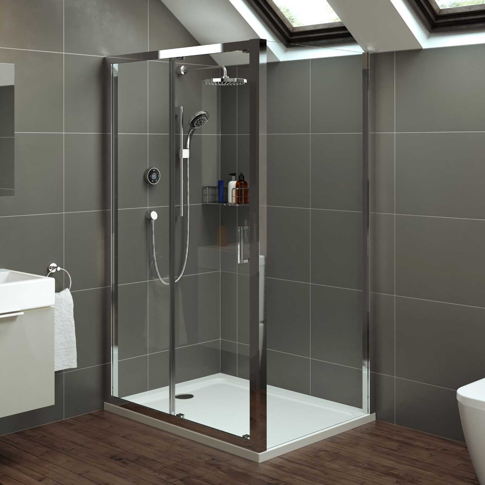 Mira Flight Low Gloss White Rectangular Universal Shower tray (L)1400mm (W)900mm (H) 40mm - Image 2