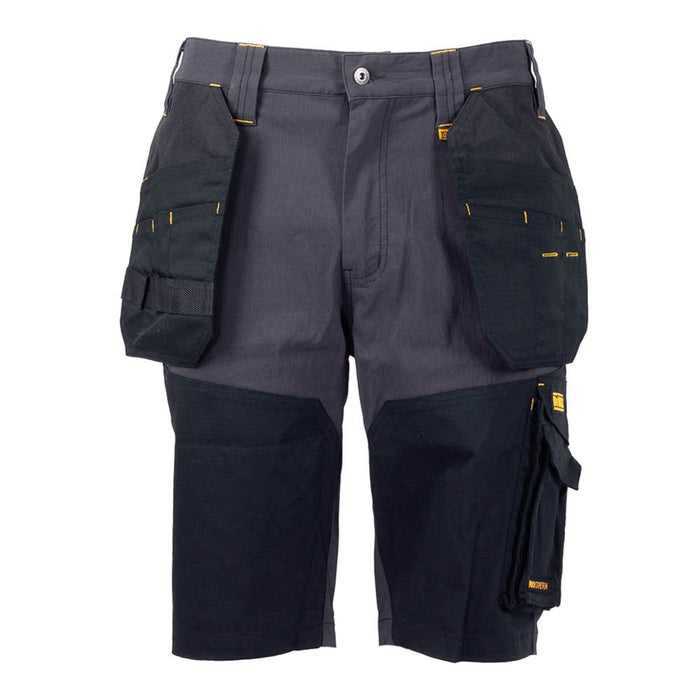 DeWalt Work Shorts Mens Slim Fit Grey Black Lightweight Multi Pockets Cargo W36" - Image 1