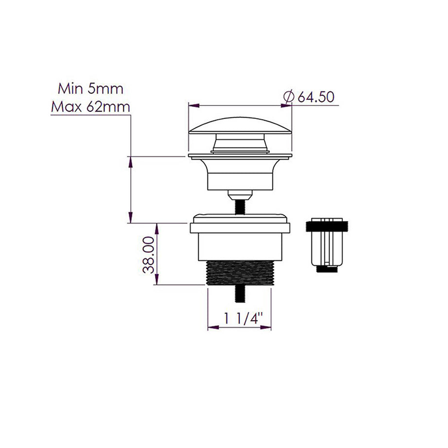 Bathroom Basin Tap Mixer Matt Black Single Lever Brass Ceramic Cartridge - Image 2