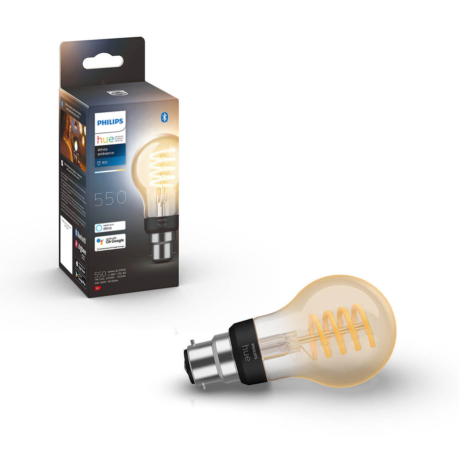 Philips Hue Light Bulb A60 LED Smart Bayonet B22 White Ambiance 7W 550lm - Image 1