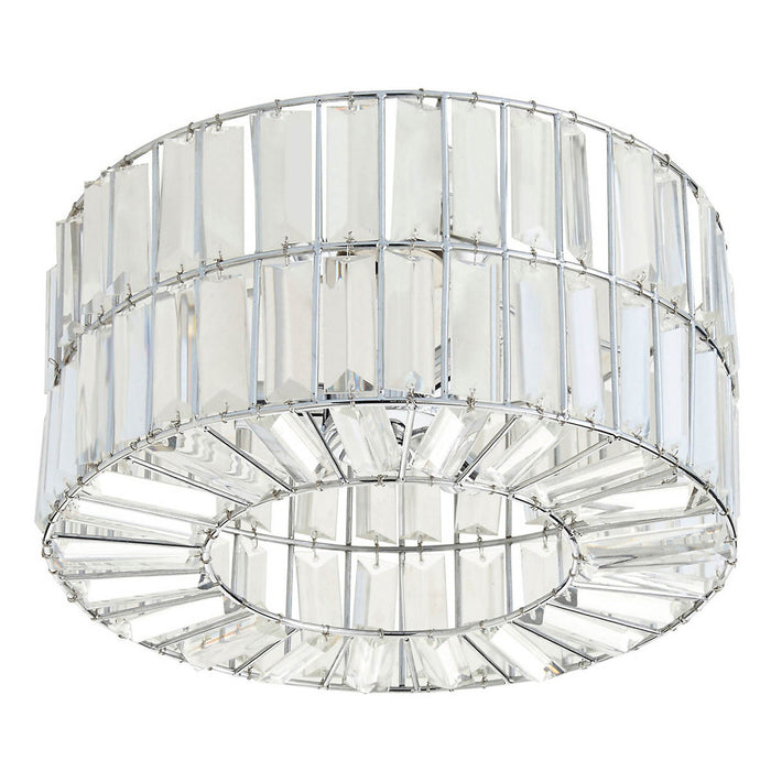 Ceiling Light 3 Way Crystal Beads Facetted Shade Elegant Modern Metal Chrome - Image 5