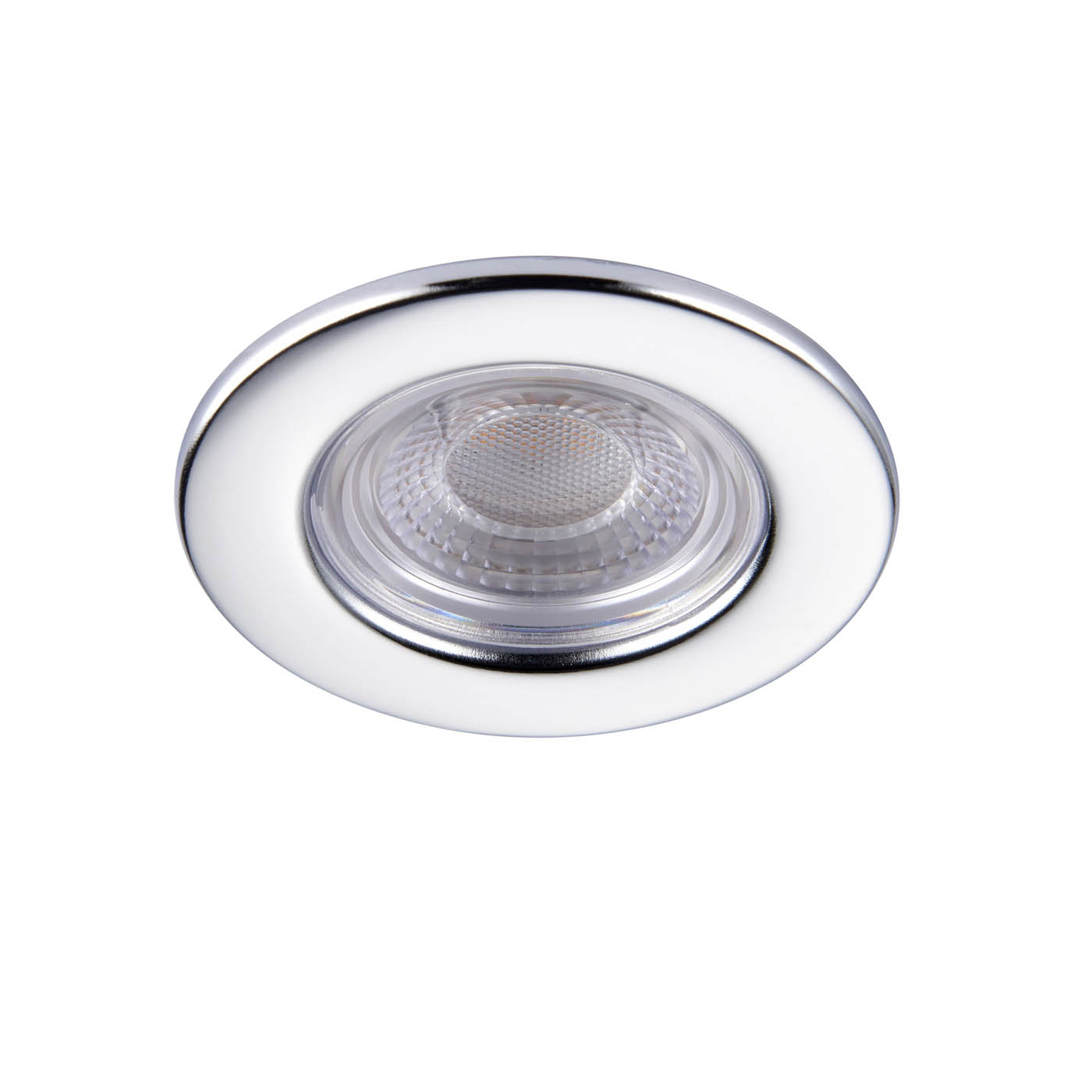 Downlight LED Chrome Effect Warm White Fixed Fire Rated Dimmable IP65 10 Pack - Image 3
