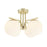 Ceiling Light 4 Way Globe Matt Glass Shades Gold Effect LED Modern Livingroom - Image 3