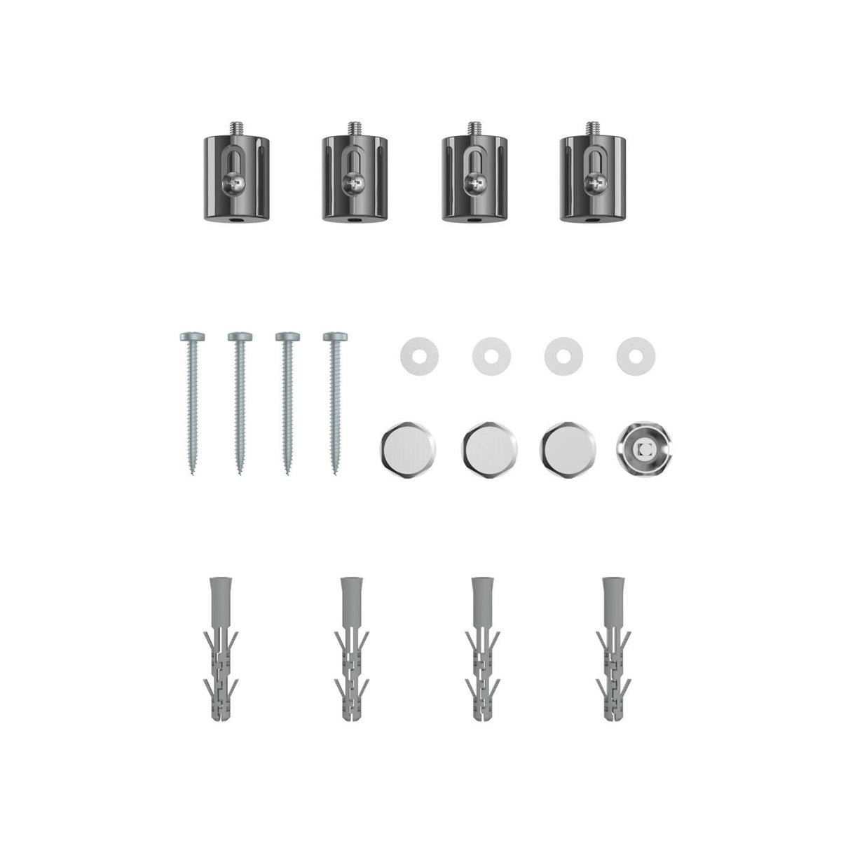 Towel Rail Radiator Chrome Effect Vertical Flat Bathroom Ladder (W)534x(H)1182mm - Image 3