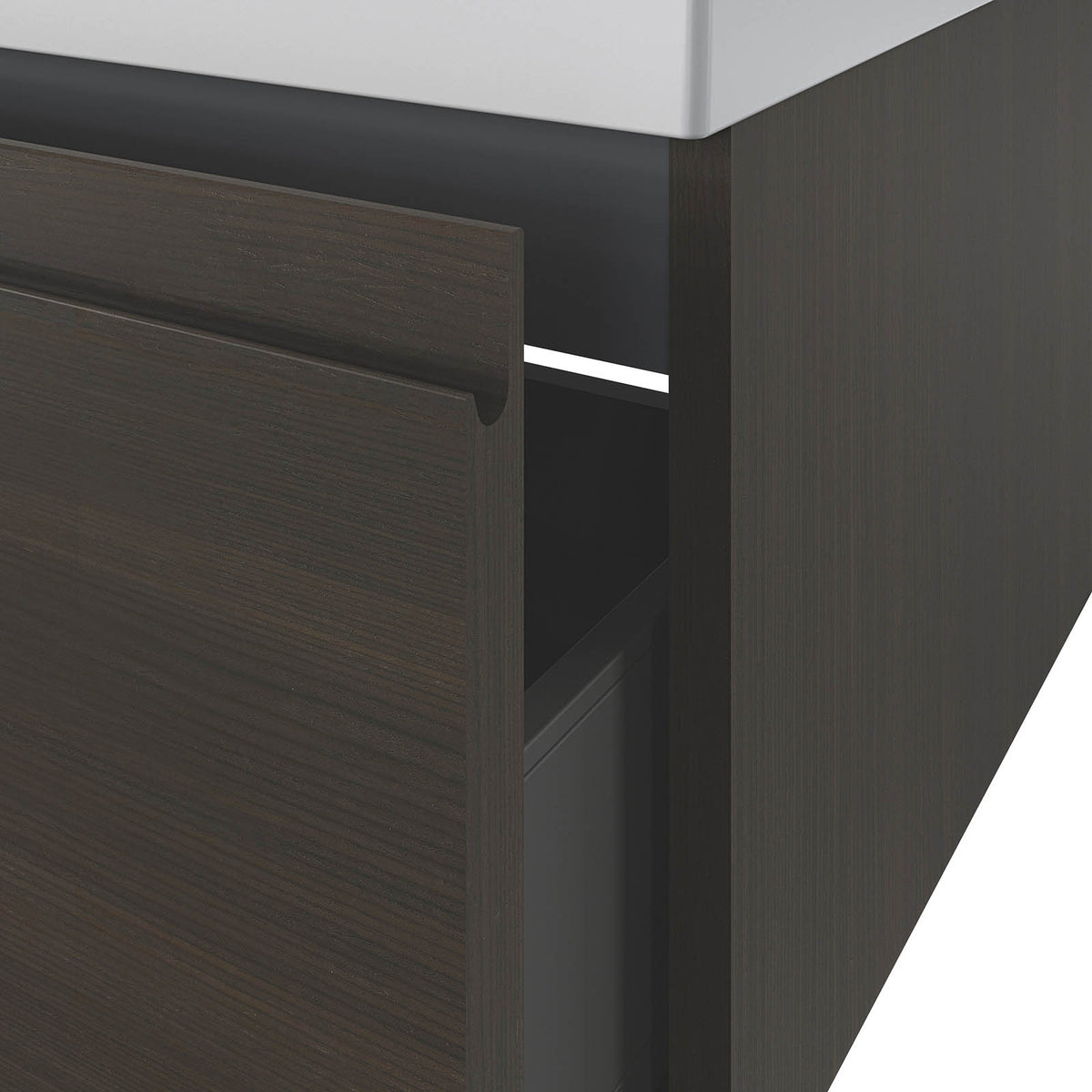 Bathroom Cabinet Kentia Walnut Veneer Wall Mounted Storage Vanity Unit Furniture - Image 7