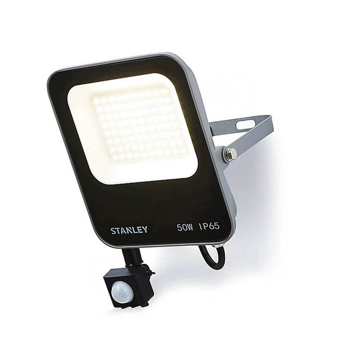 LED Floodlight PIR Motion Sensor Outdoor Black Wall Mounted 6600Lm 6500K IP65 - Image 1