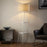 Floor Lamp Tripod Shelved Gloss White Cream Drum Shade Standing Modern 1.56m - Image 2