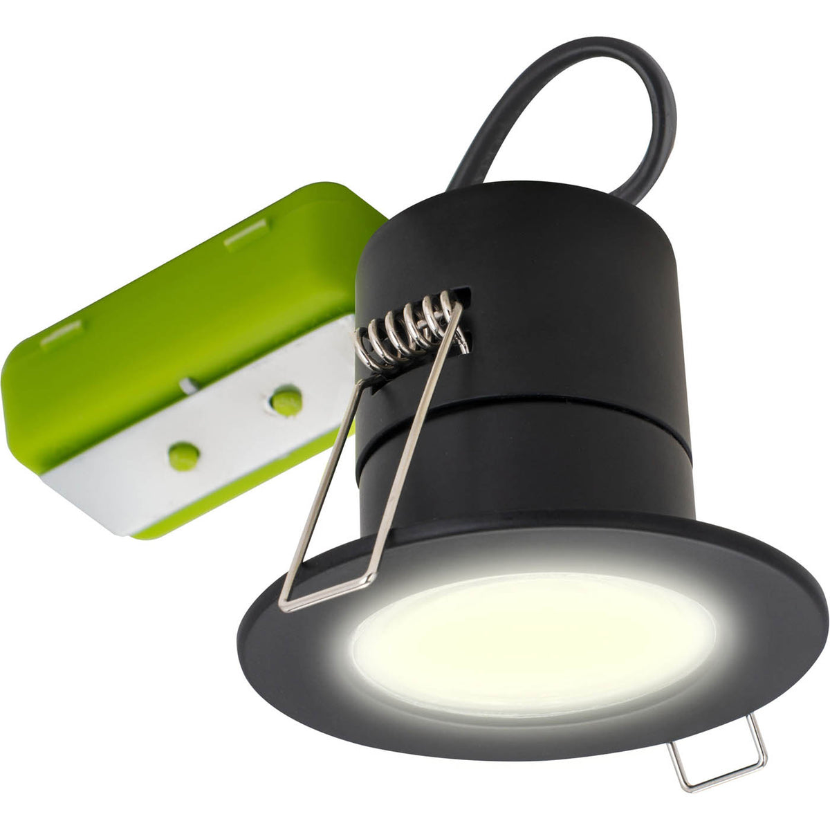 Downlight LED Matt Black Fixed Warm White 450lm Dimmable Fire rated Pack Of 6 - Image 4