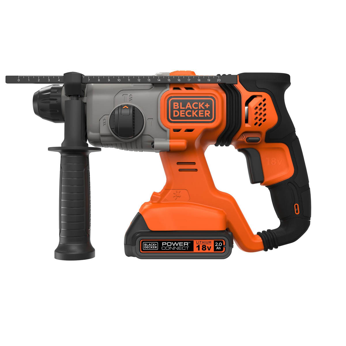 Black+Decker SDS+ Drill Cordless BCD900D1K-GB 18V 1 x 2Ah Li-ion Brushless - Image 1