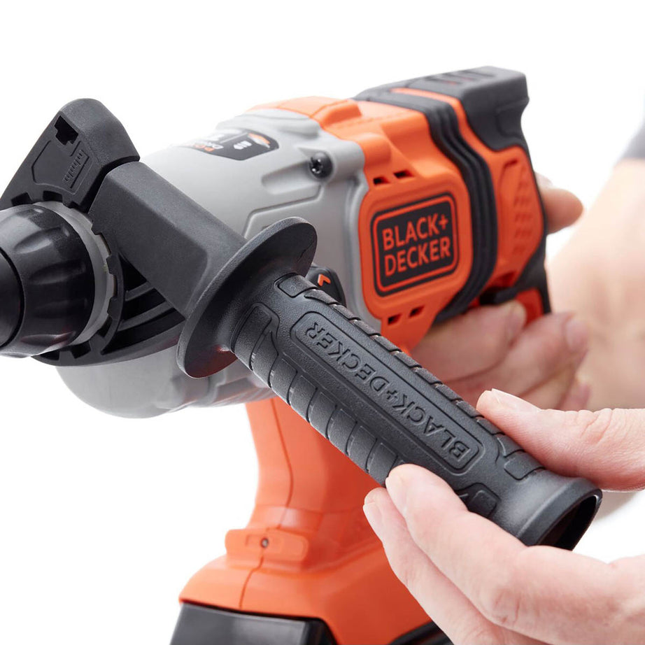 Black+Decker SDS+ Drill Cordless BCD900D1K-GB 18V 1 x 2Ah Li-ion Brushless - Image 3