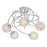 Ceiling Light Way 5 Way multi Arm Chrome Round Crystal Shades Modern Livingroom - Image 1