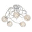 Ceiling Light Way 5 Way multi Arm Chrome Round Crystal Shades Modern Livingroom - Image 2