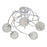 Ceiling Light Way 5 Way multi Arm Chrome Round Crystal Shades Modern Livingroom - Image 6