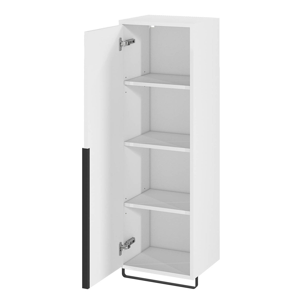 Bathroom Single Cabinet Maza Slimline Matt White Storage Cupboard Furniture - Image 6