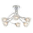 Ceiling Light Spiral 6 Way Chrome Effect Multi Arm Round Glass Shades Modern - Image 1