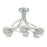 Ceiling Light Spiral 6 Way Chrome Effect Multi Arm Round Glass Shades Modern - Image 2