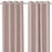 Eyelet Curtain Pair Pink Plain Lined Chic Bay Window Woven Effect (W)228(L)228cm - Image 2