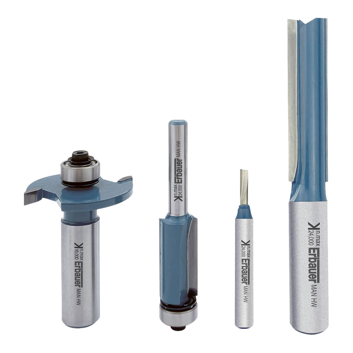 Erbauer Router bit set ½" shank 4 piece Kitchen fitters router set - Image 2