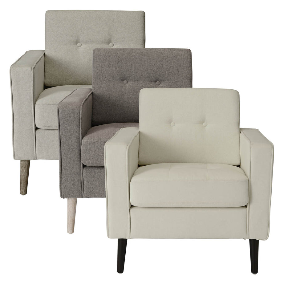 Relaxer Accent Chair Off White Linen Living Room Bedroom (H)850 (W)770 (D)795mm - Image 6