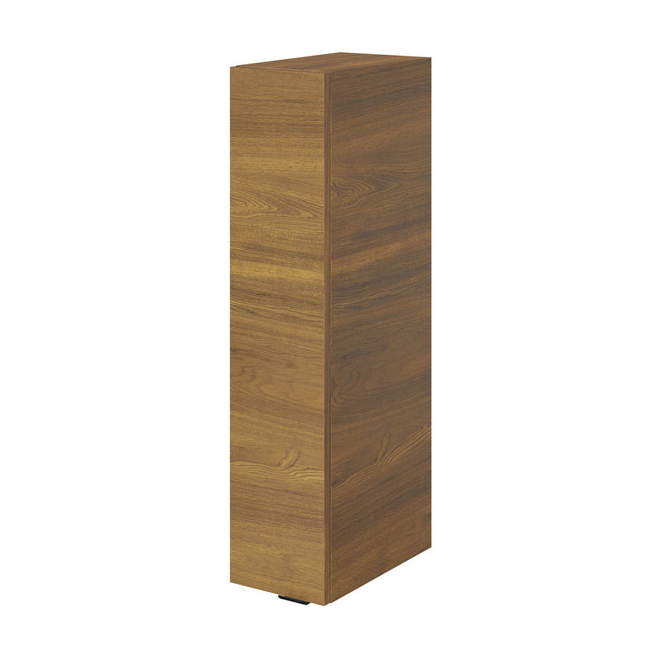 Bathroom Wall Cabinet Walnut Effect Shelves Single Door Storage Cupboard - Image 1