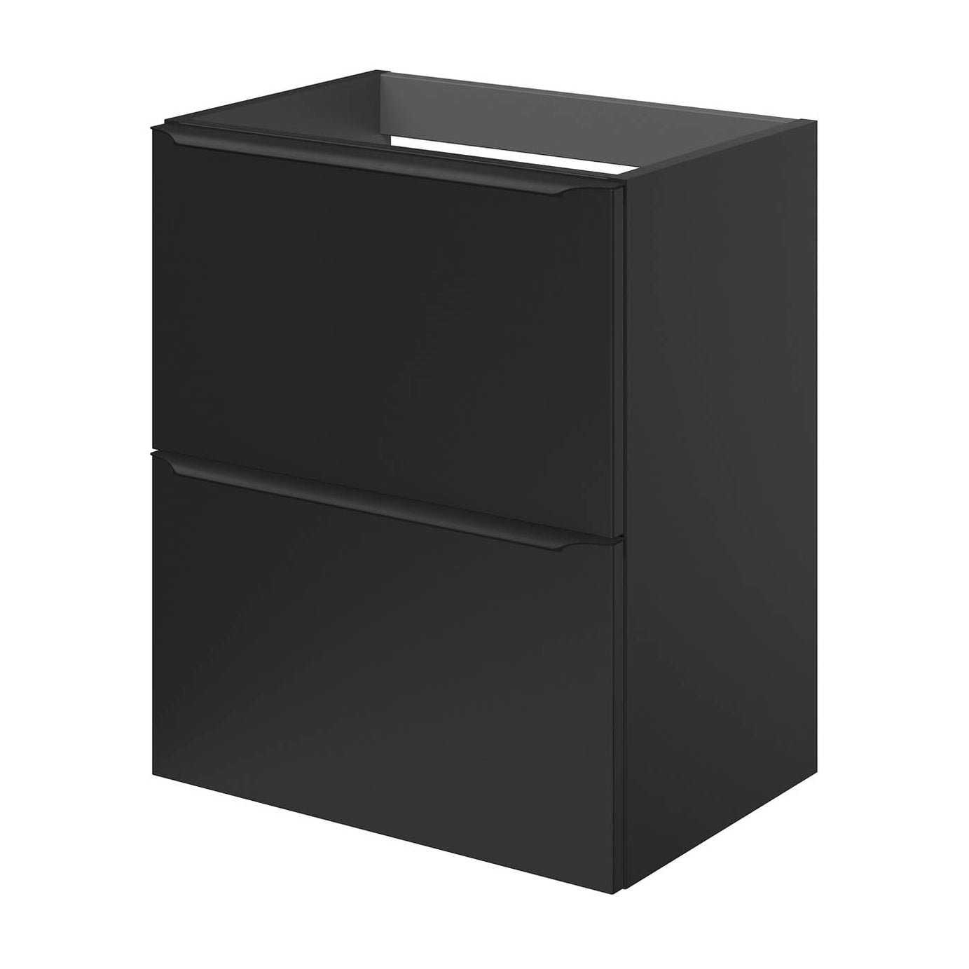GoodHome Imandra Slimline Matt Black Wall-mounted Bathroom Cabinet H600mm W500mm - Image 1
