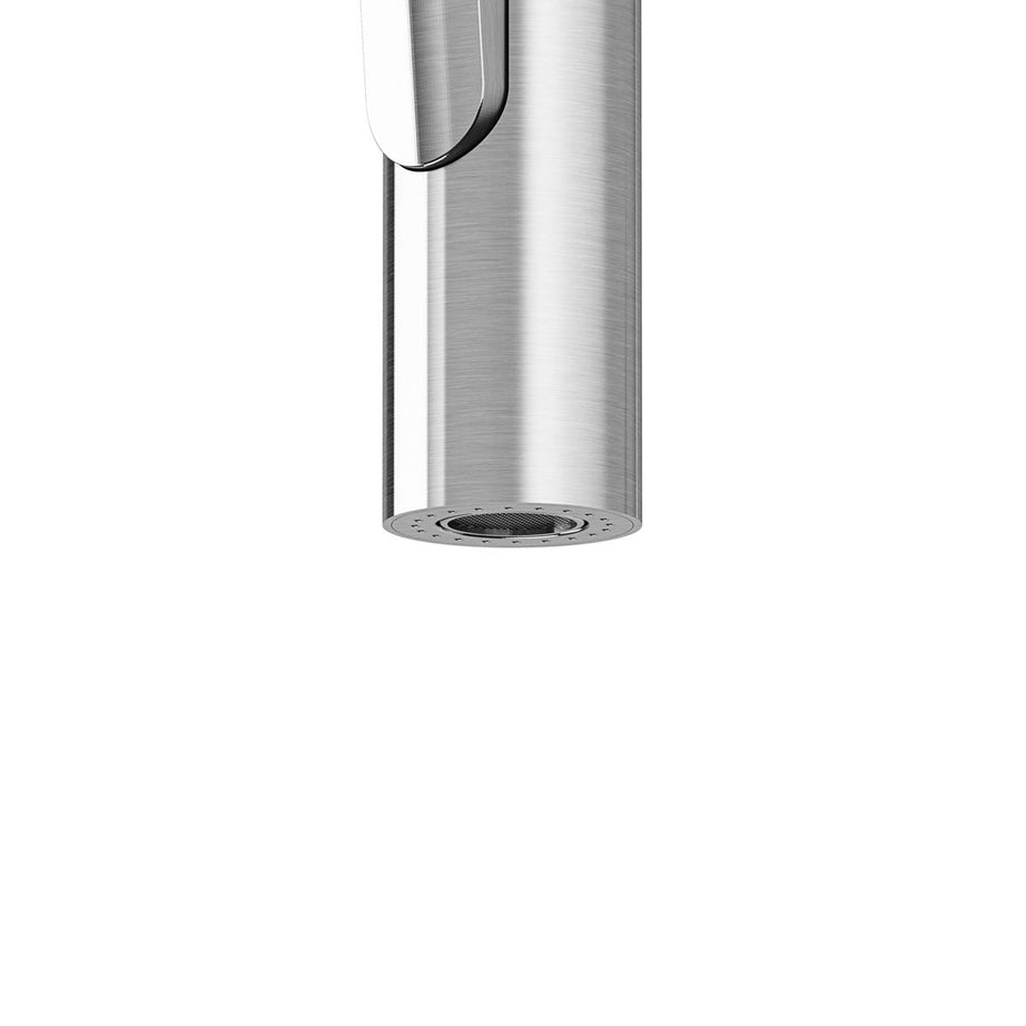 Kitchen Tap Mixer Stainless Steel Single Lever Spring Neck Swivel Spout Faucet - Image 3