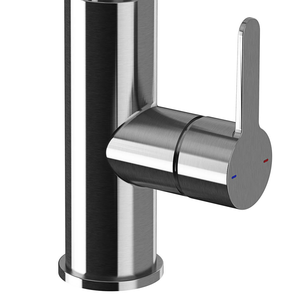 Kitchen Tap Mixer Stainless Steel Single Lever Swivel Spout Modern Faucet - Image 4