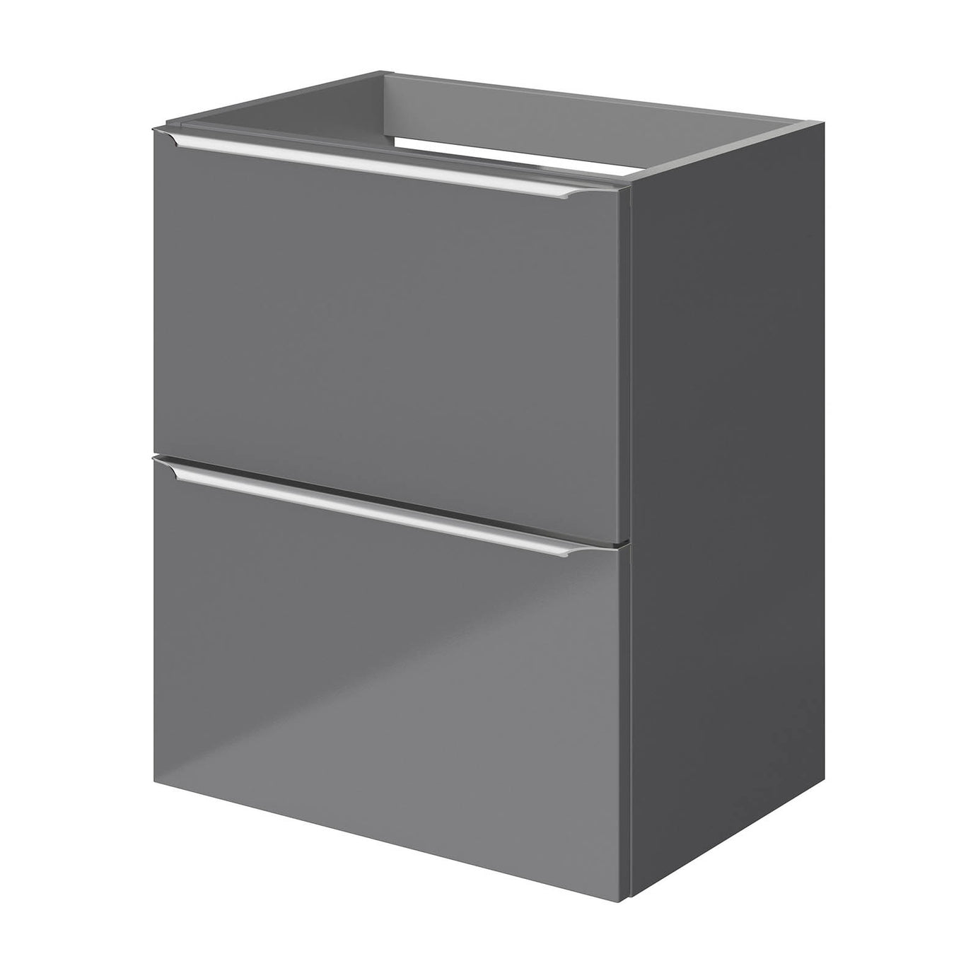 Bathroom Cabinet Vanity Unit Imandra Slimline Gloss Grey Wall Mounted Furniture - Image 1