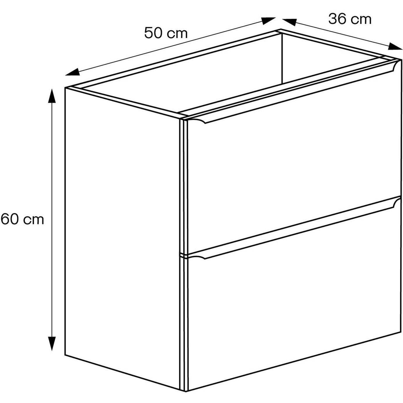 GoodHome Imandra Slimline Gloss White Wall-mounted Bathroom Cabinet (H) 600mm (W) 500mm - Image 3