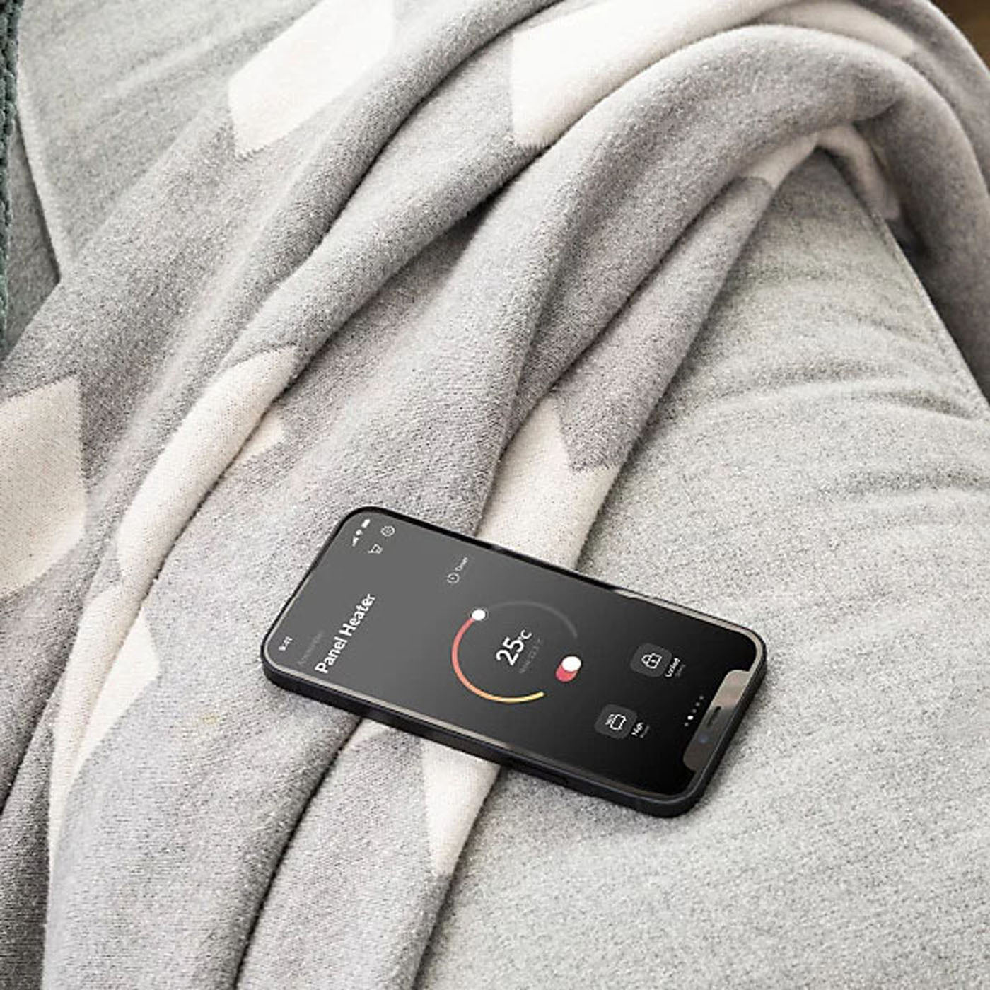 Electric Smart Panel Heater White Glass Thermostatic Portable Timer 1500W - Image 2