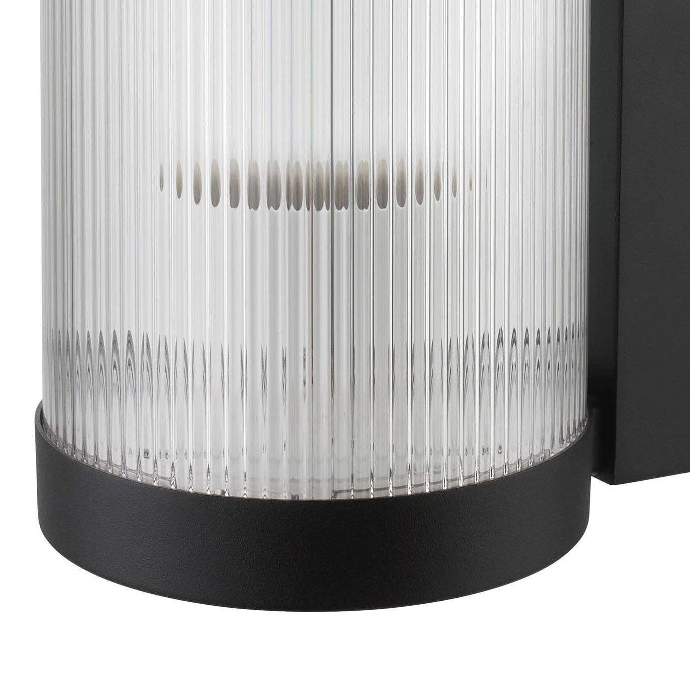 Outdoor Wall Light Matt Black Aluminium Plastic Garden Lamp Round Modern - Image 4