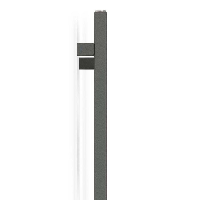 Bathroom Towel Warmer Radiator Flat Steel Grey Powder Coated (W)500mm x (H)900mm - Image 4