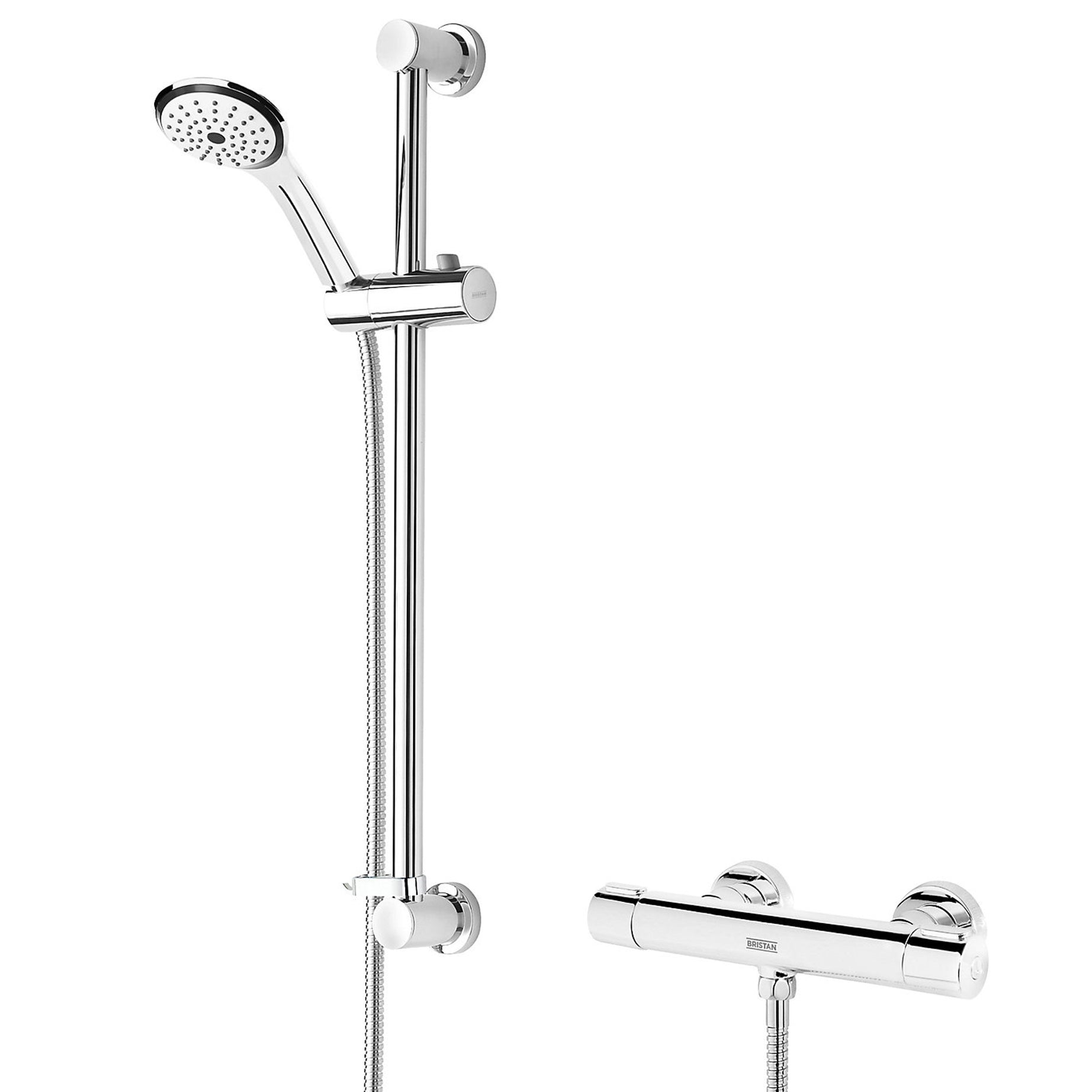 Bristan Mixer Shower Thermostatic Dual Control Gloss Chrome Effect Modern - Image 1