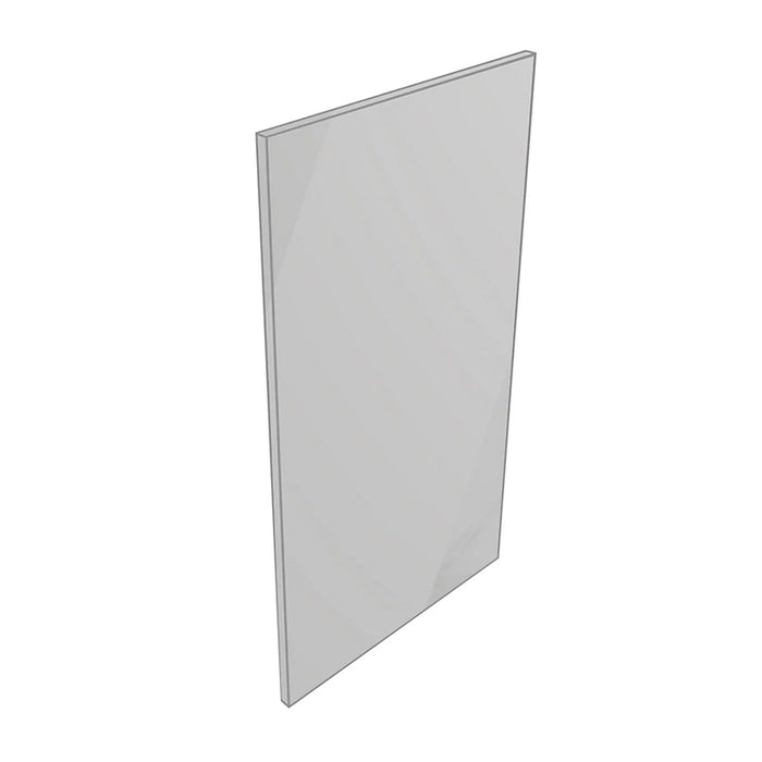 Bathroom Cabinet End Panel Gloss Light Grey Straight Minimalistic (H)900mm - Image 1